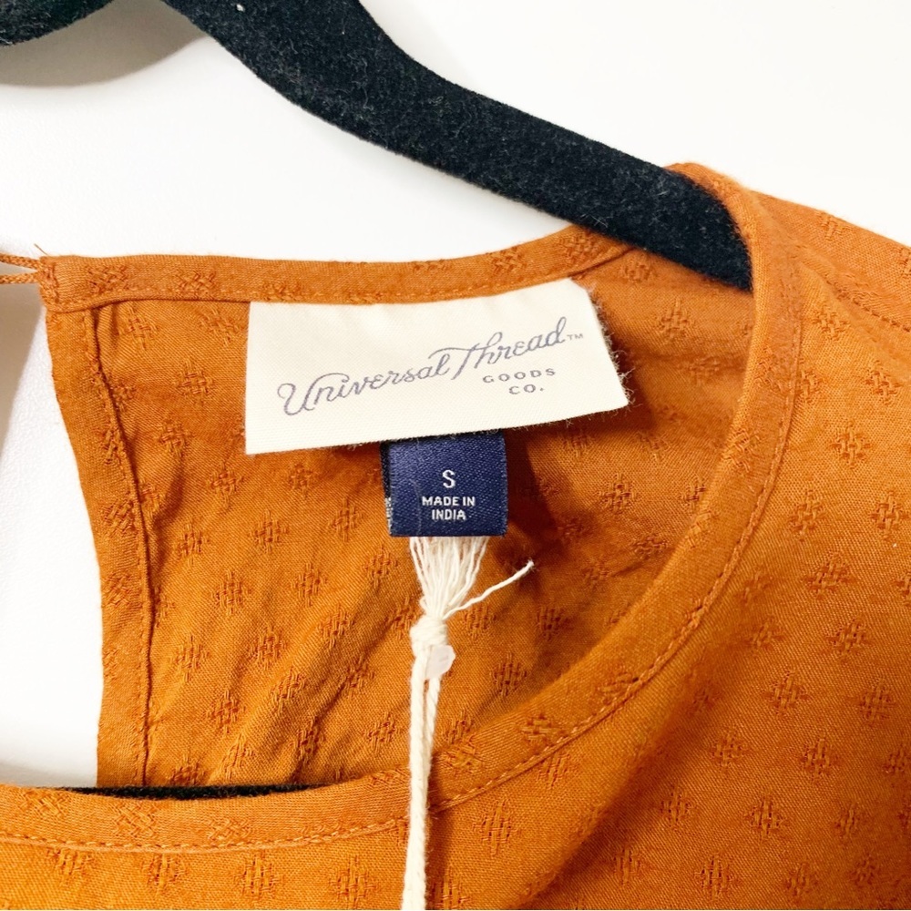 NWT Universal Threads Orange Ruffle Detail Dress Size Small - Picture 4 of 5